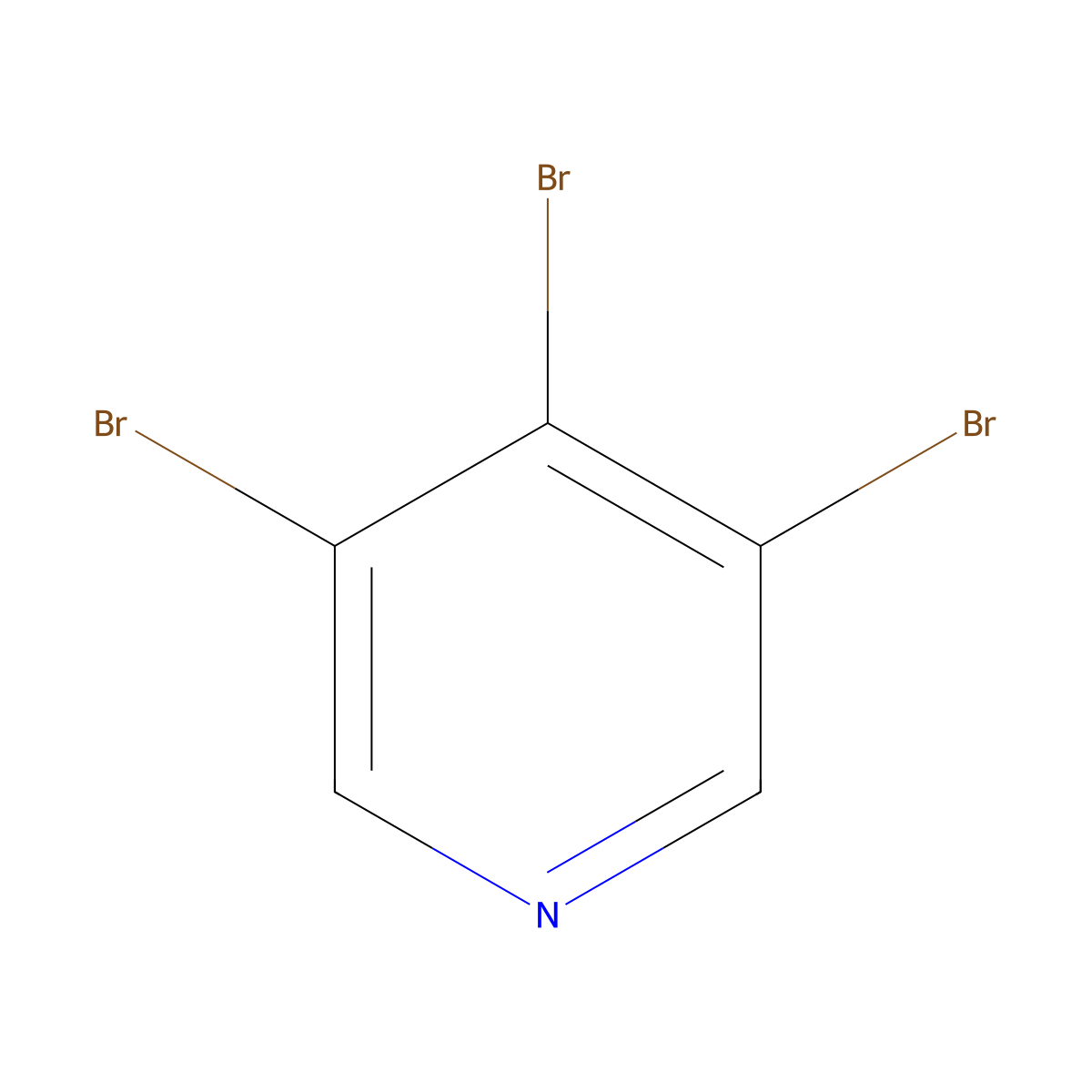3,4,5-Tribromopyridine molecular structure, CAS 2457-48-9