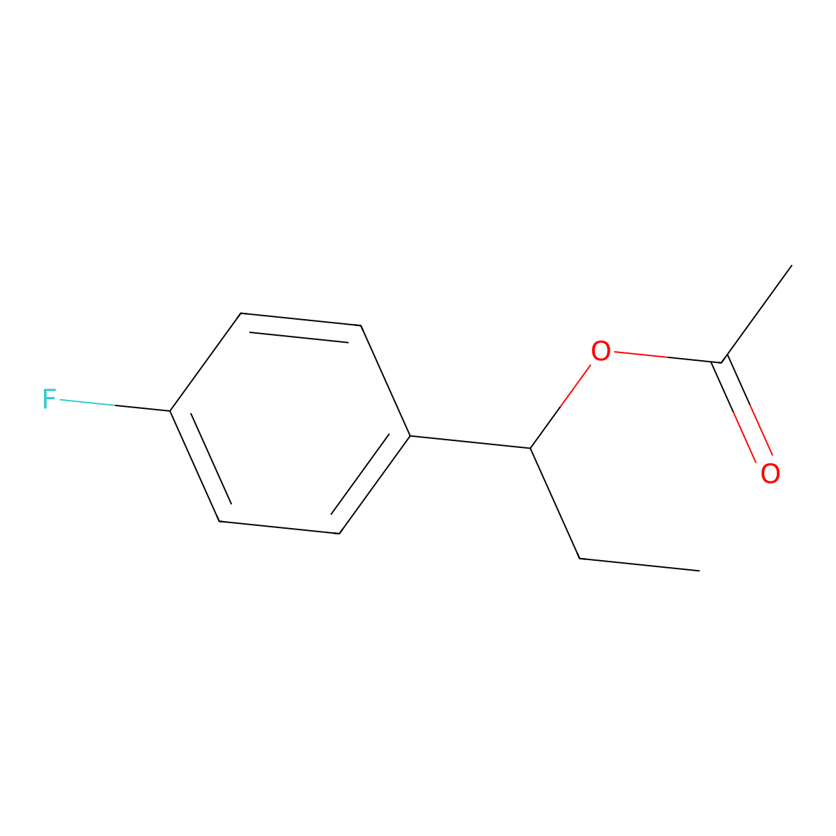 (1R)-1-(4-fluorophenyl)propyl acetate molecular structure, CAS 245726-03-8