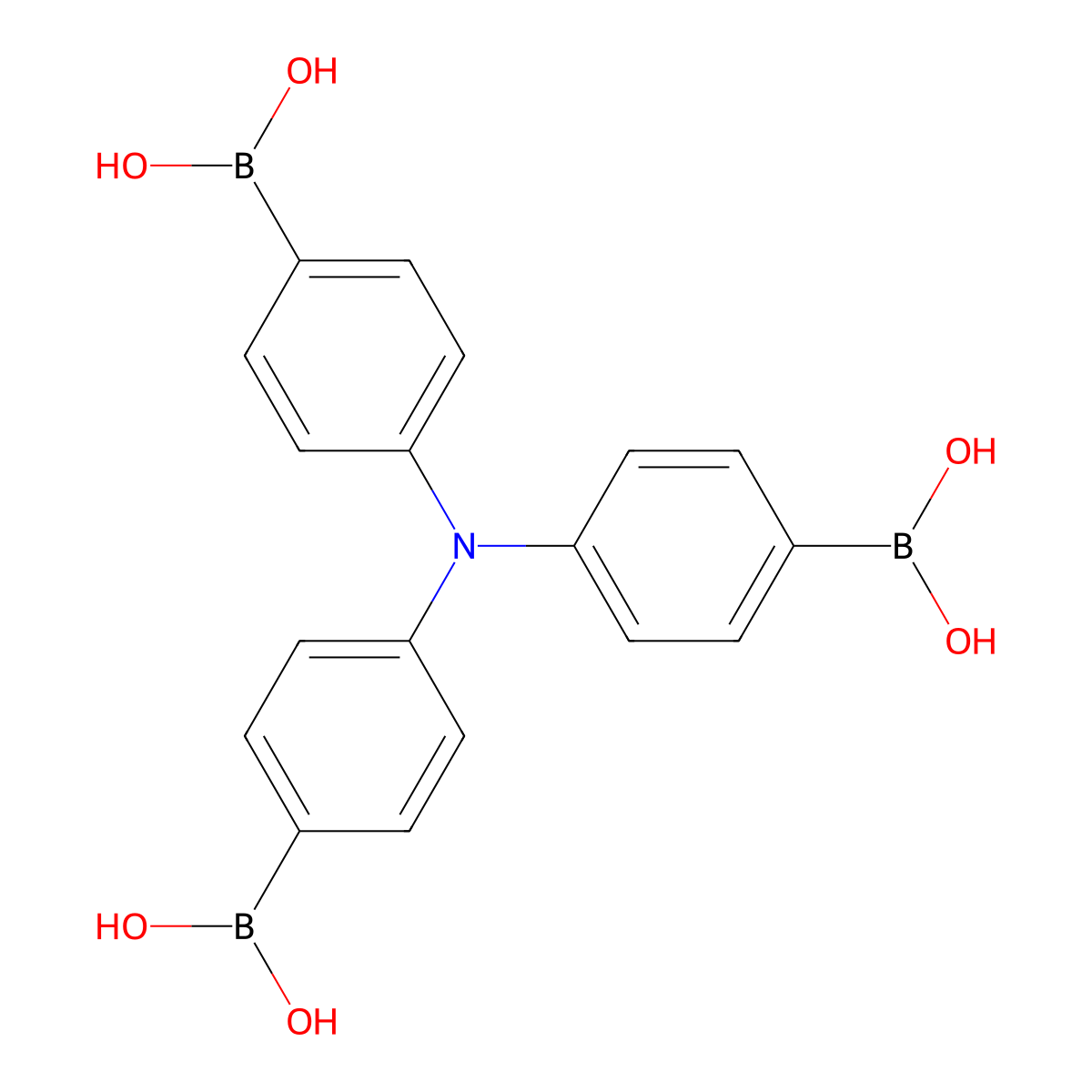 (Nitrilotri-4,1-phenylene)trisboronic acid molecular structure, CAS 245737-33-1