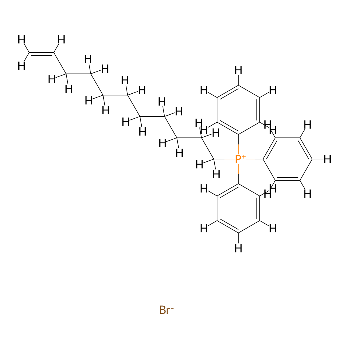 Triphenyl(10-undecenyl)phosphonium bromide molecular structure, CAS 245752-24-3