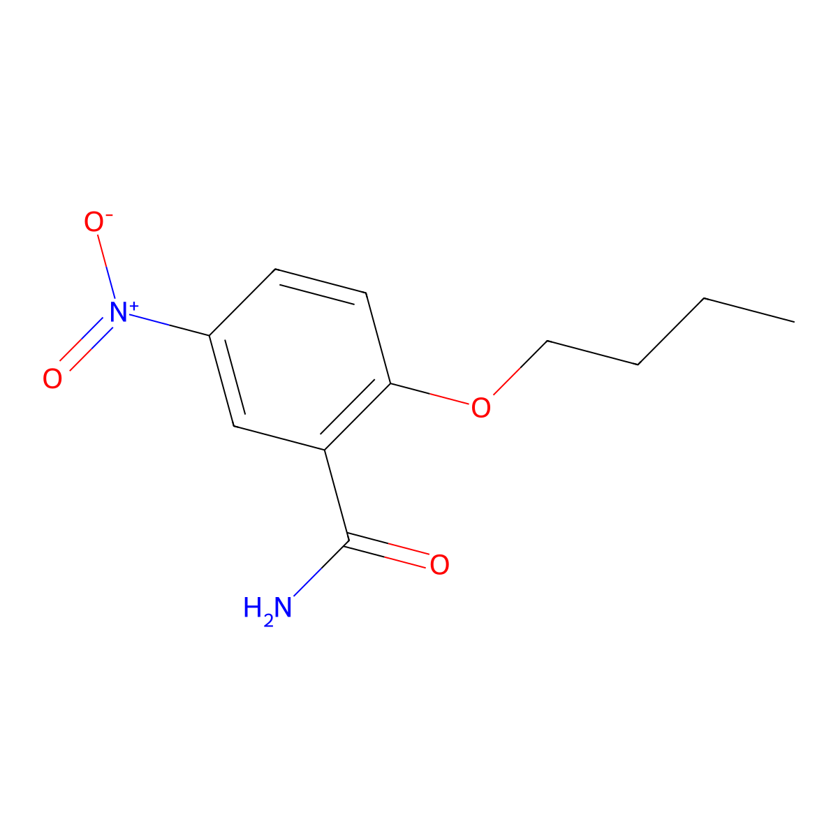 2-Butoxy-5-nitrobenzamide molecular structure, CAS 24576-14-5