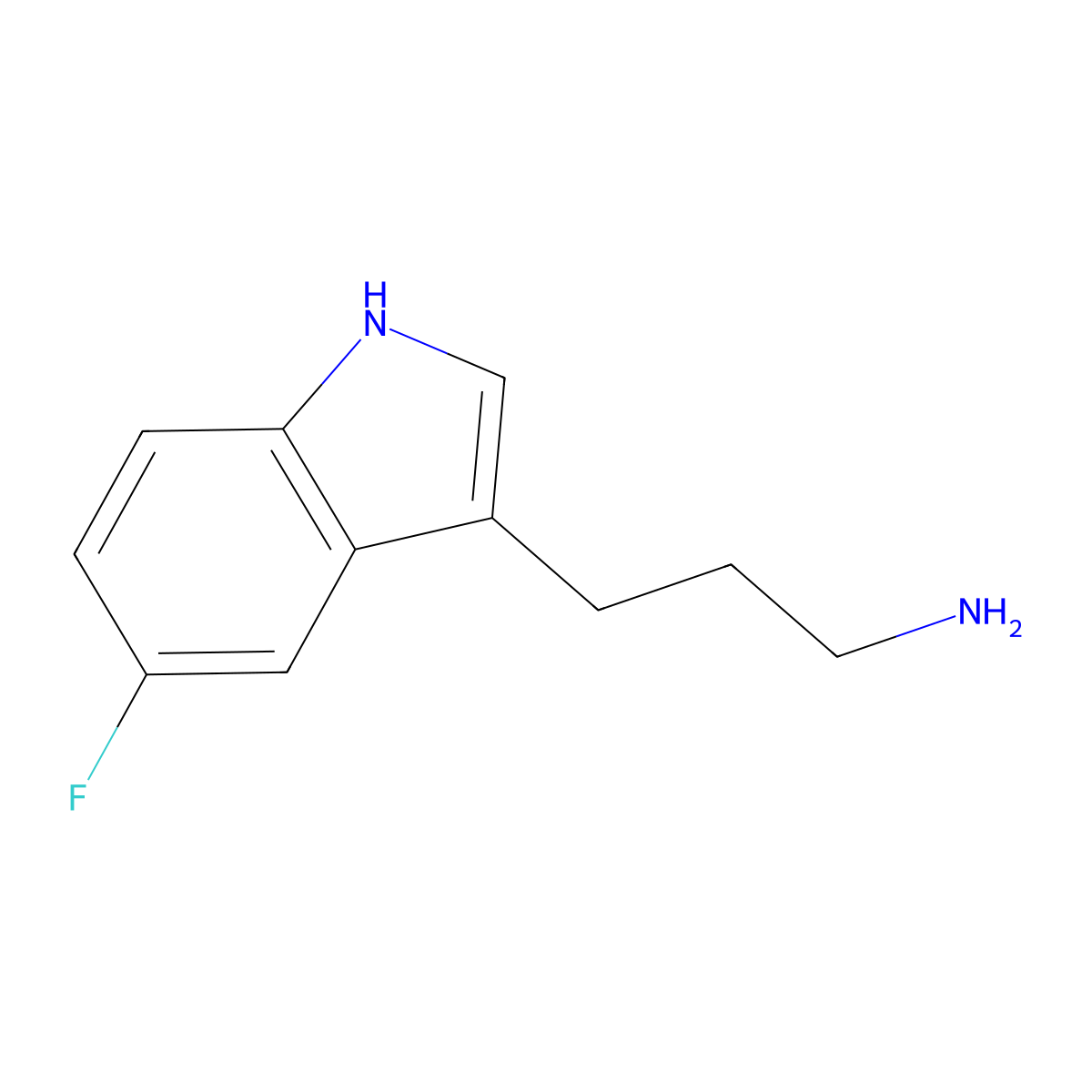 3-(5-fluoro-1H-indol-3-yl)propan-1-amine molecular structure, CAS 245762-27-0
