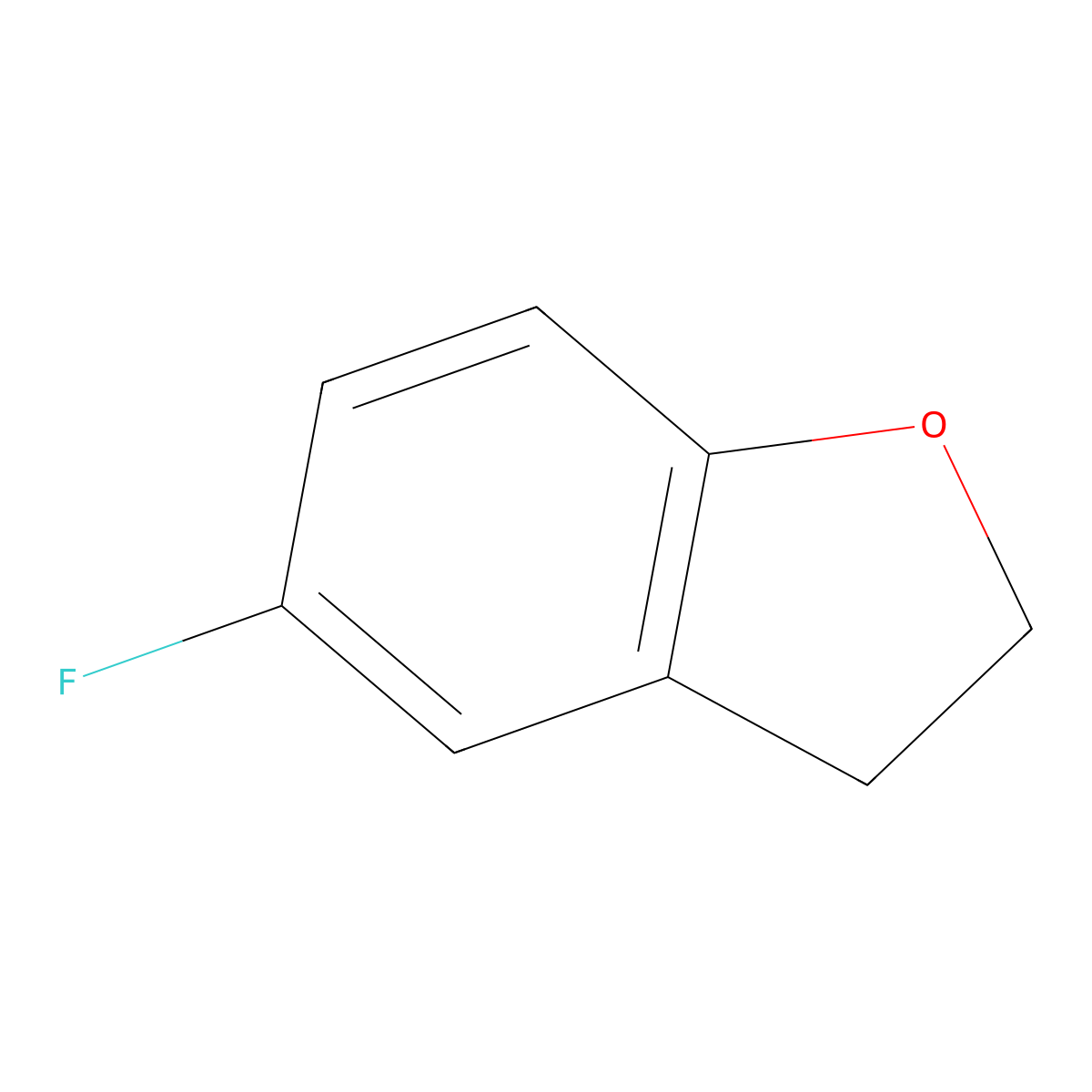 5-Fluoro-2,3-dihydrobenzofuran molecular structure, CAS 245762-35-0