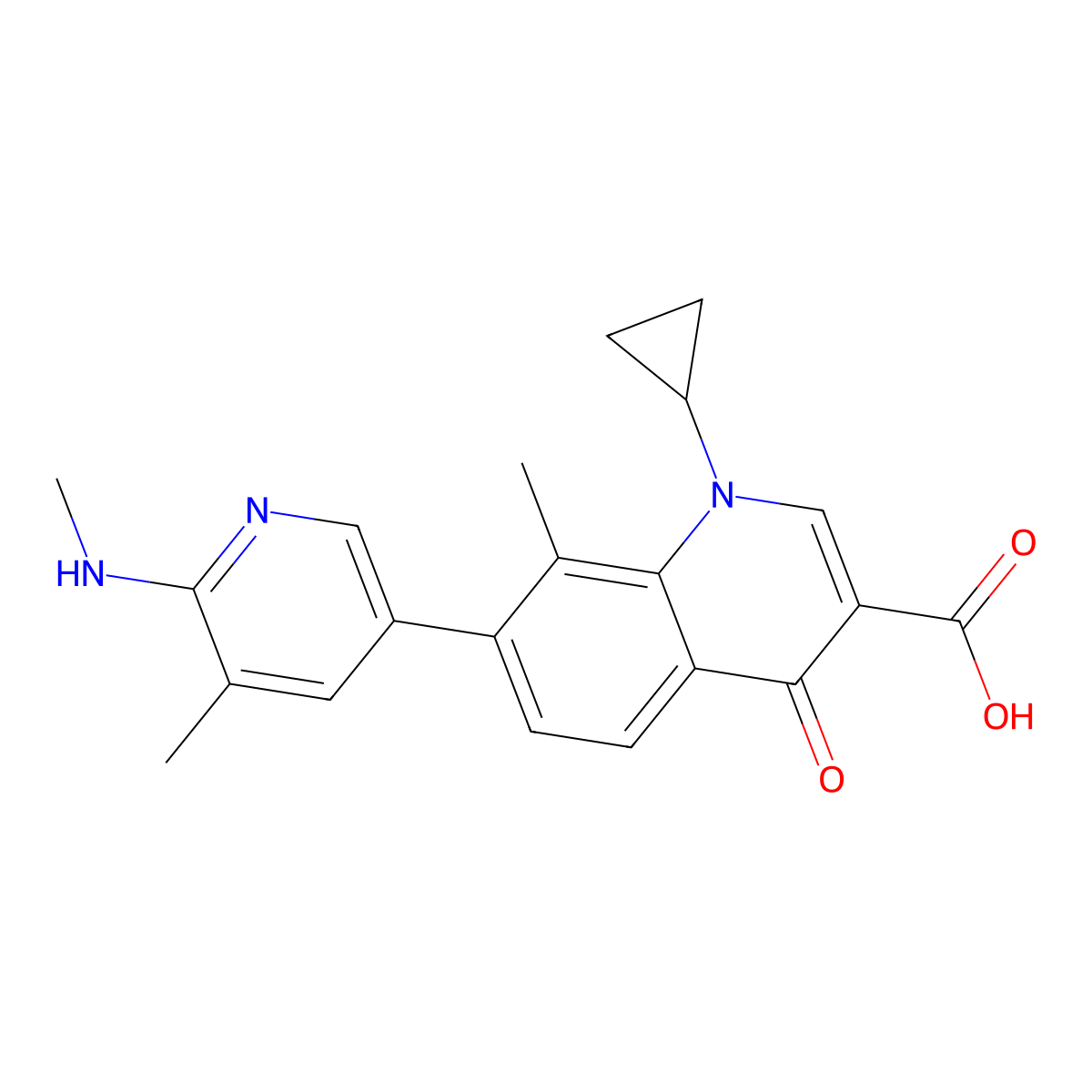 Ozenoxacin molecular structure, CAS 245765-41-7