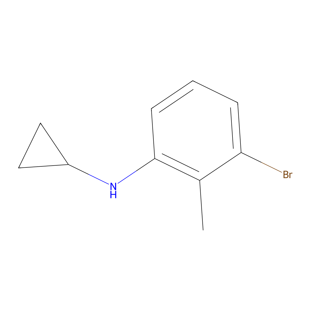 3-Bromo-N-cyclopropyl-2-methylbenzenamine molecular structure, CAS 245765-58-6