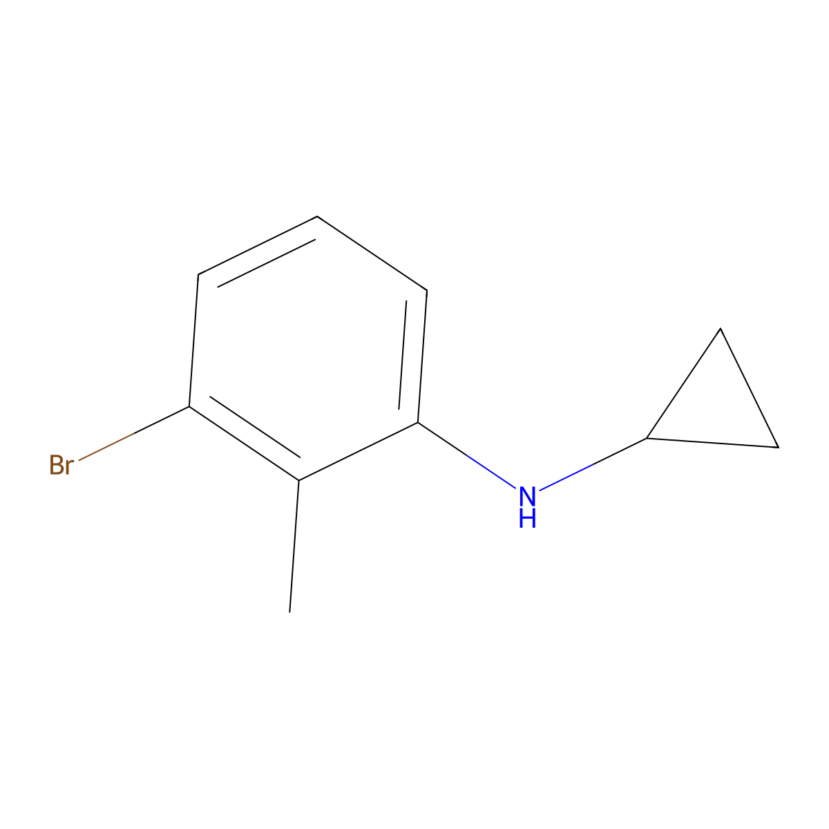 3-Bromo-N-cyclopropyl-2-methylbenzenamine molecular structure, CAS 245765-58-6