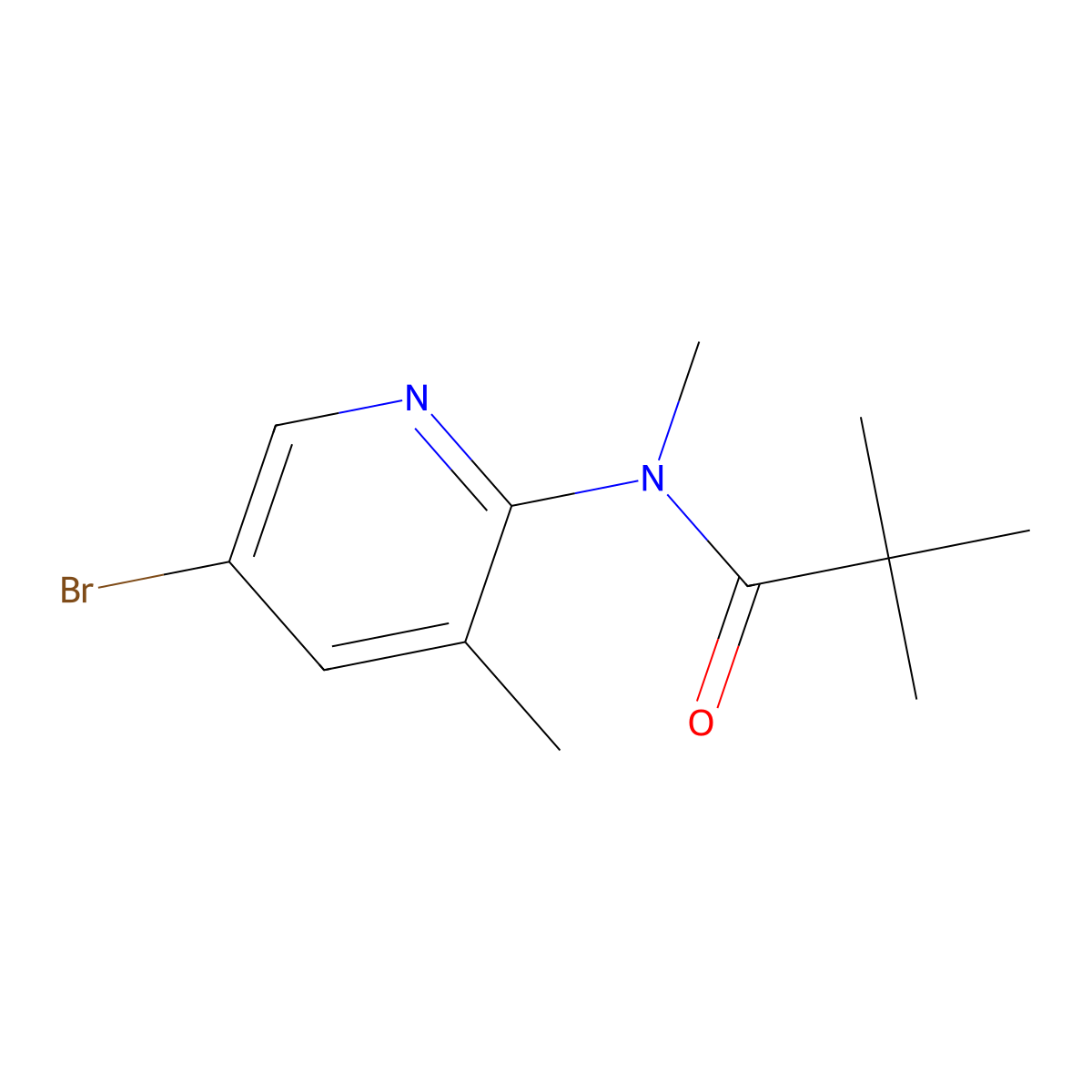 N-(5-Bromo-3-methylpyridin-2-yl)-N,2,2-trimethylpropanamide molecular structure, CAS 245765-92-8