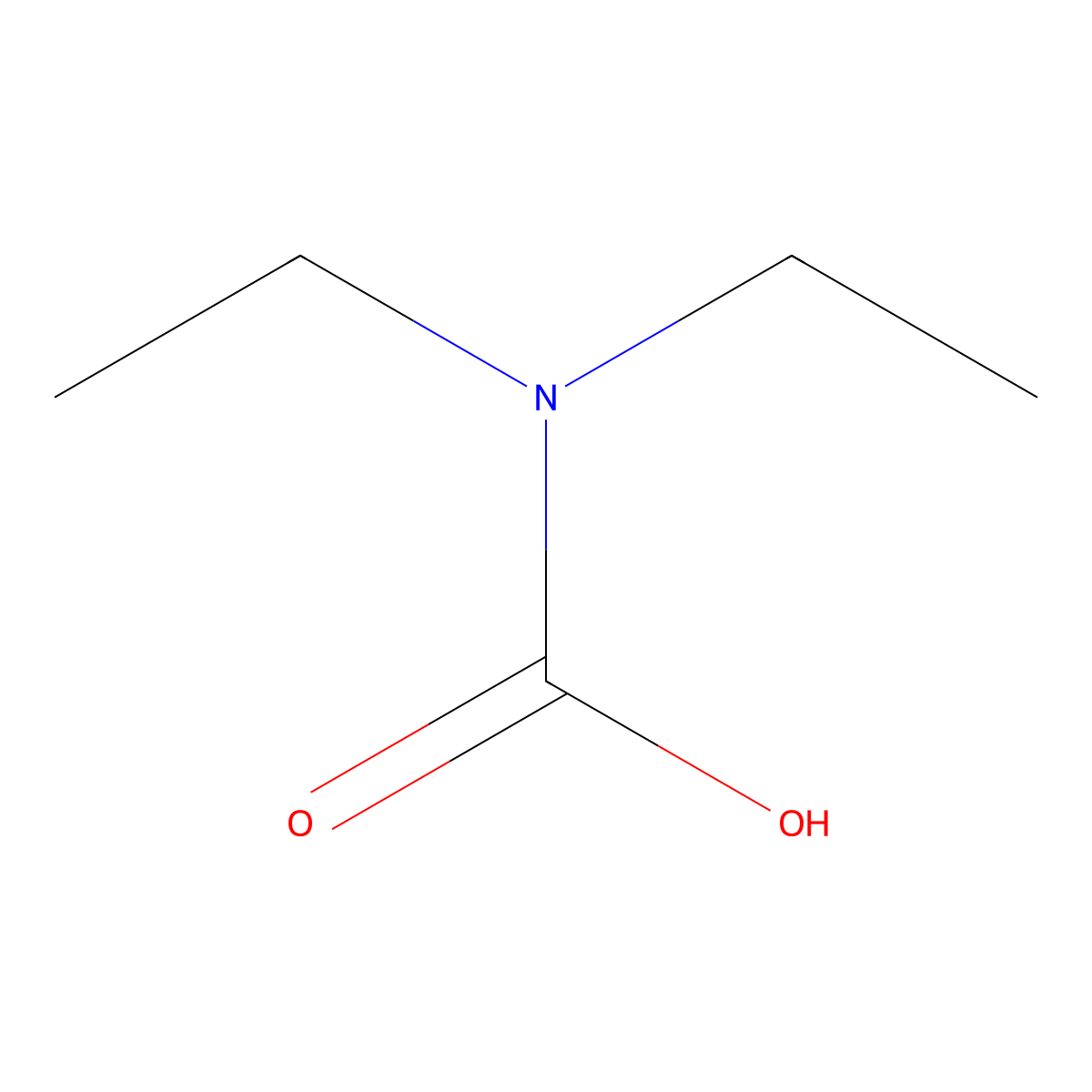 Diethylcarbamic acid molecular structure, CAS 24579-70-2