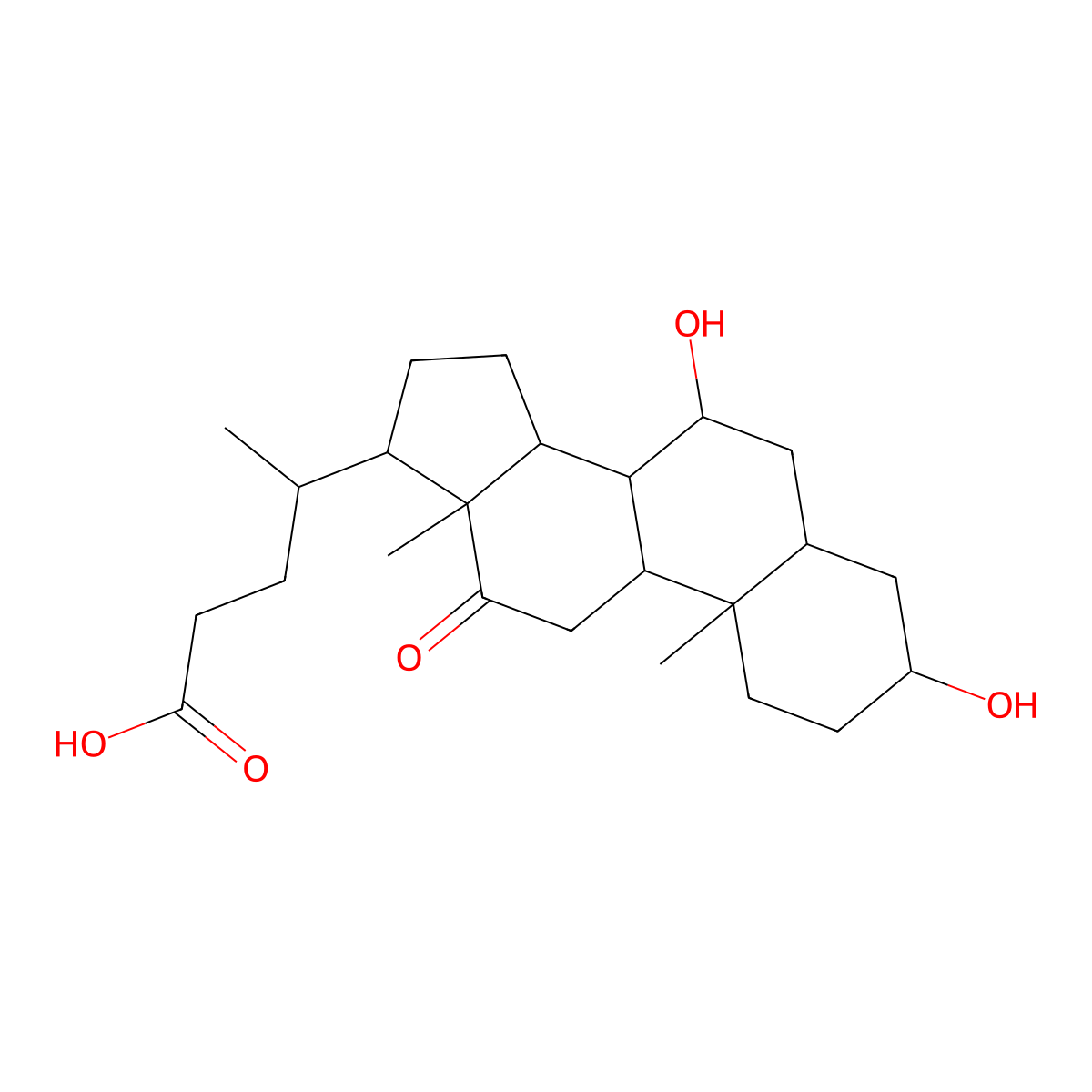12-Ketochenodeoxycholic acid molecular structure, CAS 2458-08-4
