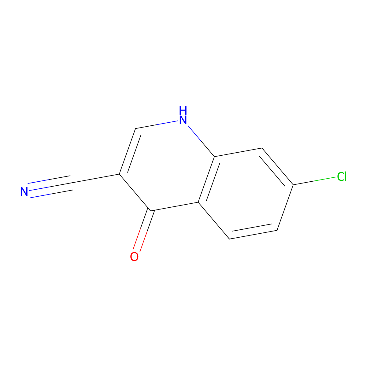 7-Chloro-4-hydroxyquinoline-3-carbonitrile molecular structure, CAS 2458-23-3