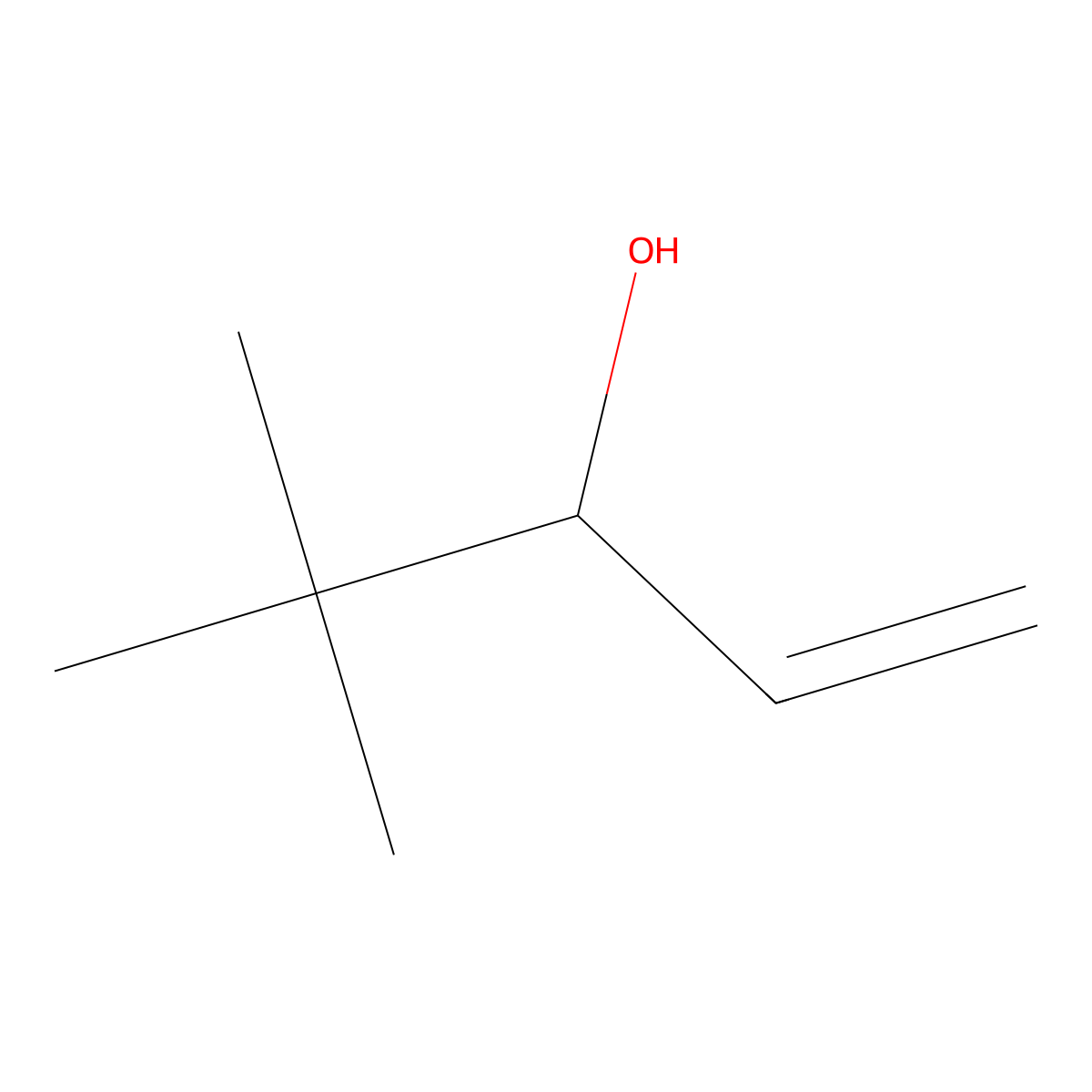 4,4-Dimethylpent-1-en-3-ol molecular structure, CAS 24580-44-7