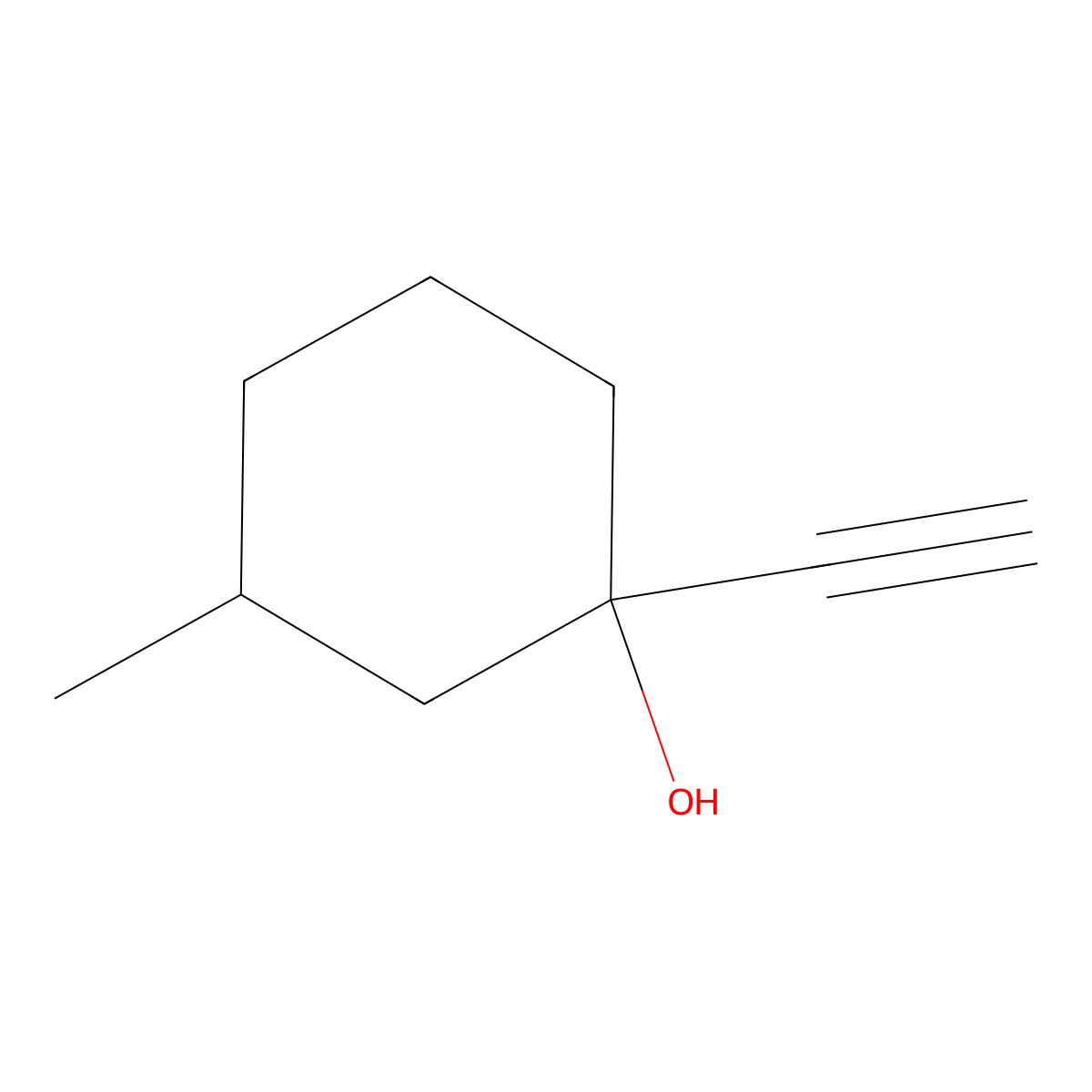 1-Ethynyl-3-methylcyclohexan-1-ol molecular structure, CAS 24580-53-8