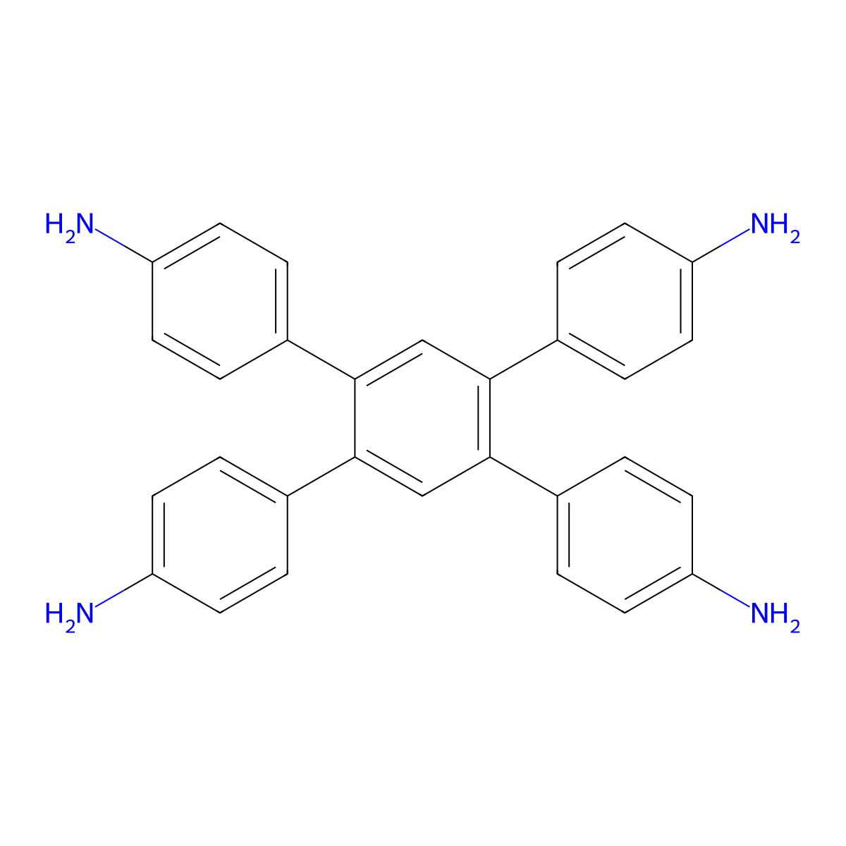 4',5'-Bis(4-aminophenyl)-[1,1':2',1''-terphenyl]-4,4''-diamine molecular structure, CAS 2458125-05-6