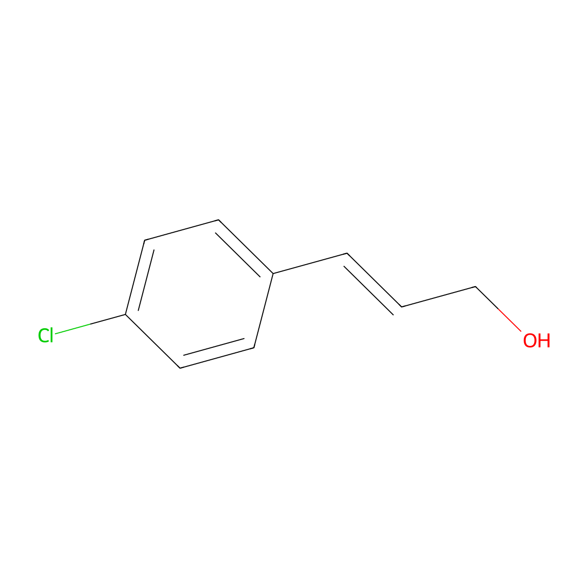 3-(4-Chlorophenyl)prop-2-en-1-ol, (E)- molecular structure, CAS 24583-70-8