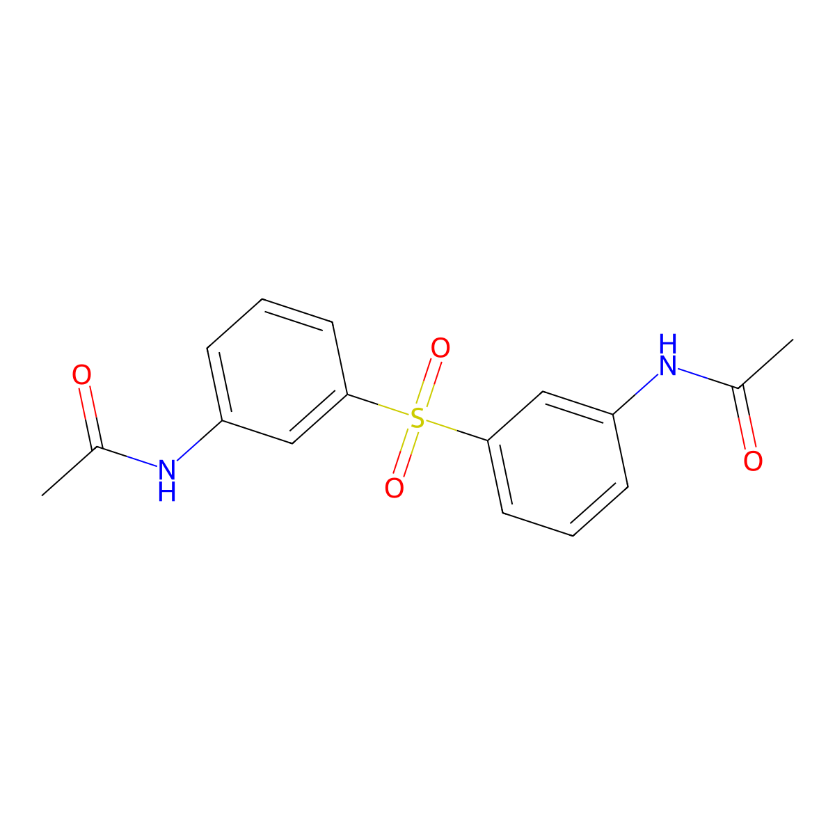 N-[3-(3-acetamidophenyl)sulfonylphenyl]acetamide molecular structure, CAS 24586-46-7