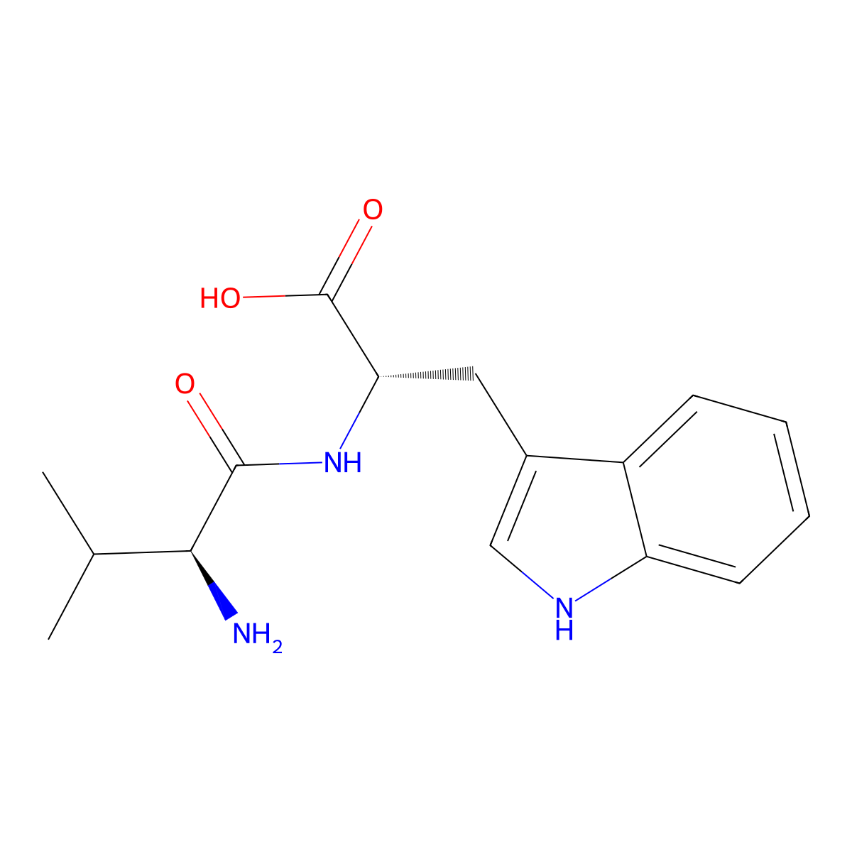 Valyltryptophan molecular structure, CAS 24587-37-9