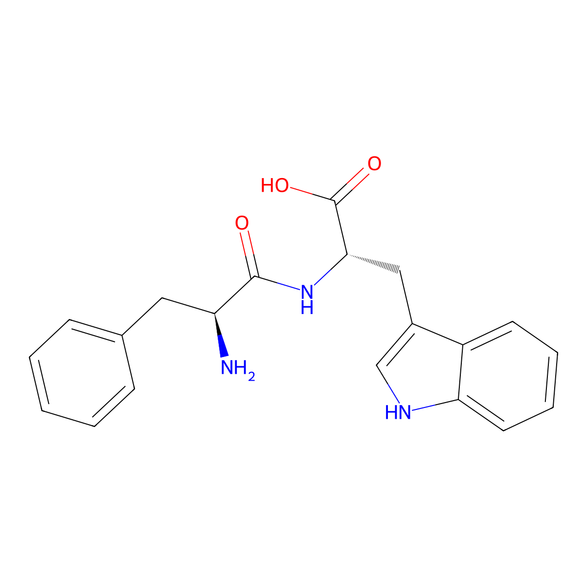 Phenylalanyltryptophan molecular structure, CAS 24587-41-5