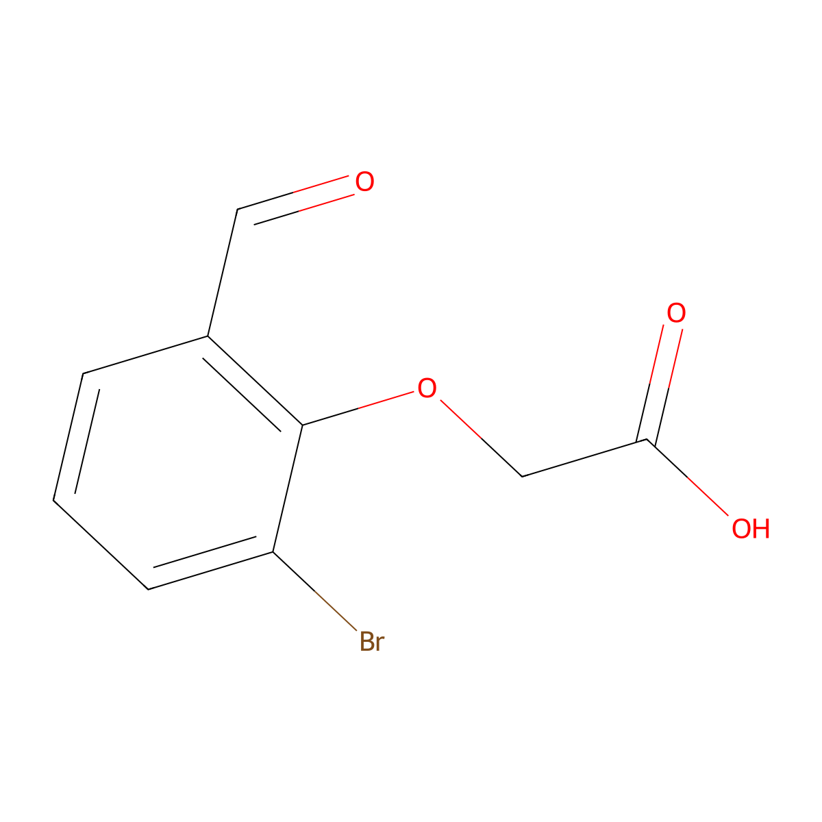 2-(2-Bromo-6-formylphenoxy)acetic acid molecular structure, CAS 24589-87-5