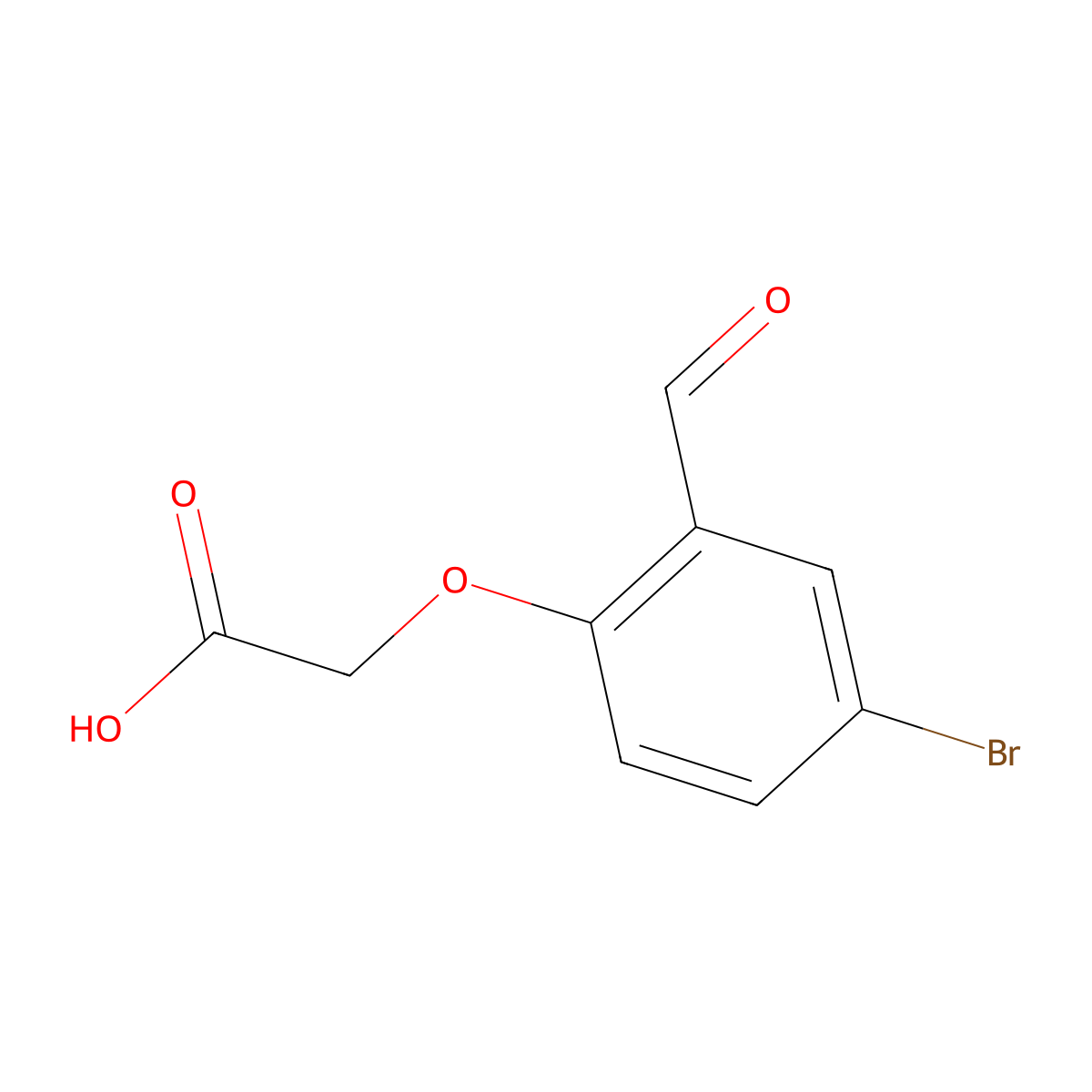 2-(4-Bromo-2-formylphenoxy)acetic acid molecular structure, CAS 24589-89-7