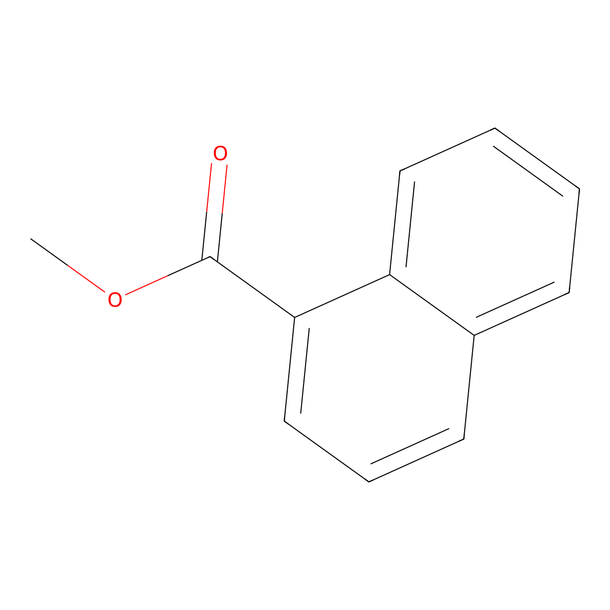 Naphthalenecarboxylic acid, methyl ester molecular structure, CAS 2459-24-7