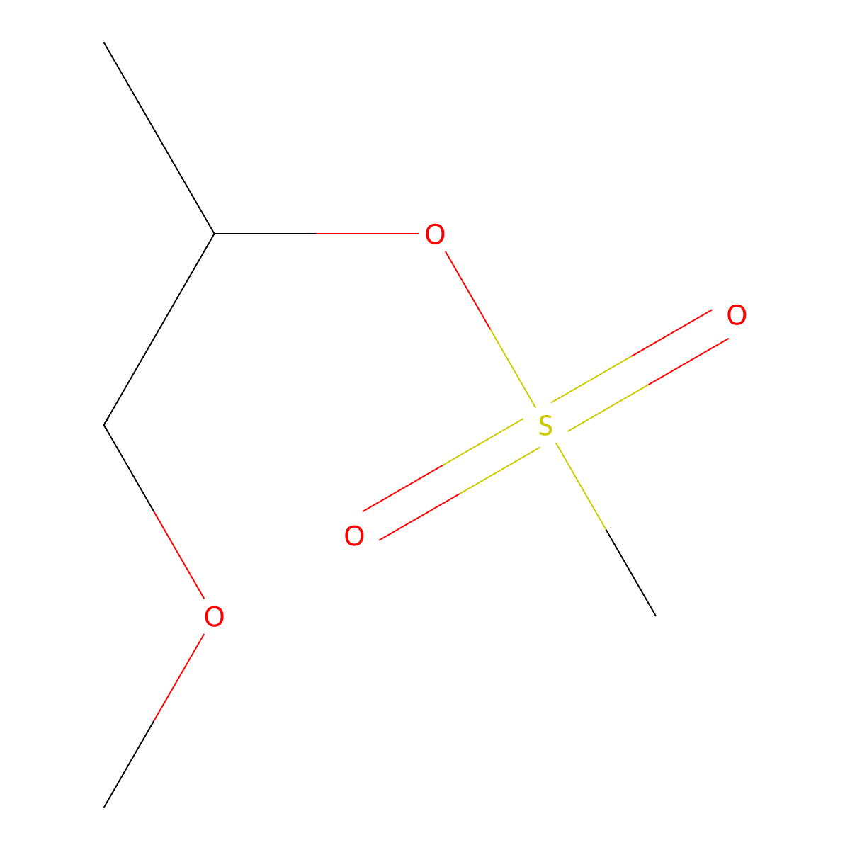 1-Methoxypropan-2-yl methanesulfonate molecular structure, CAS 24590-51-0