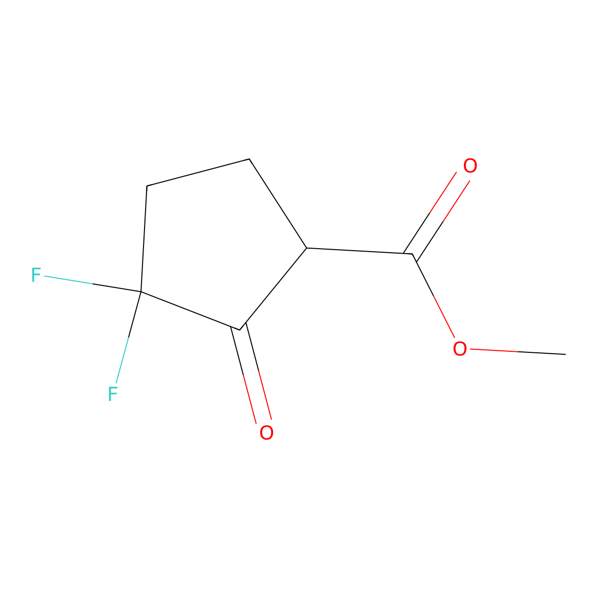Methyl 3,3-difluoro-2-oxocyclopentane-1-carboxylate molecular structure, CAS 2459401-08-0