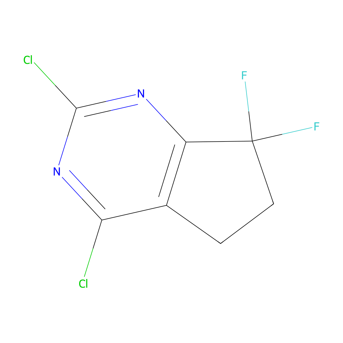 2,4-Dichloro-7,7-difluoro-6,7-dihydro-5H-cyclopenta[d]pyrimidine molecular structure, CAS 2459401-44-4