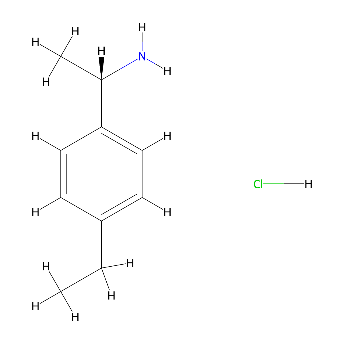 (S)-1-(4-Ethylphenyl)ethanamine hydrochloride molecular structure, CAS 2459439-16-6