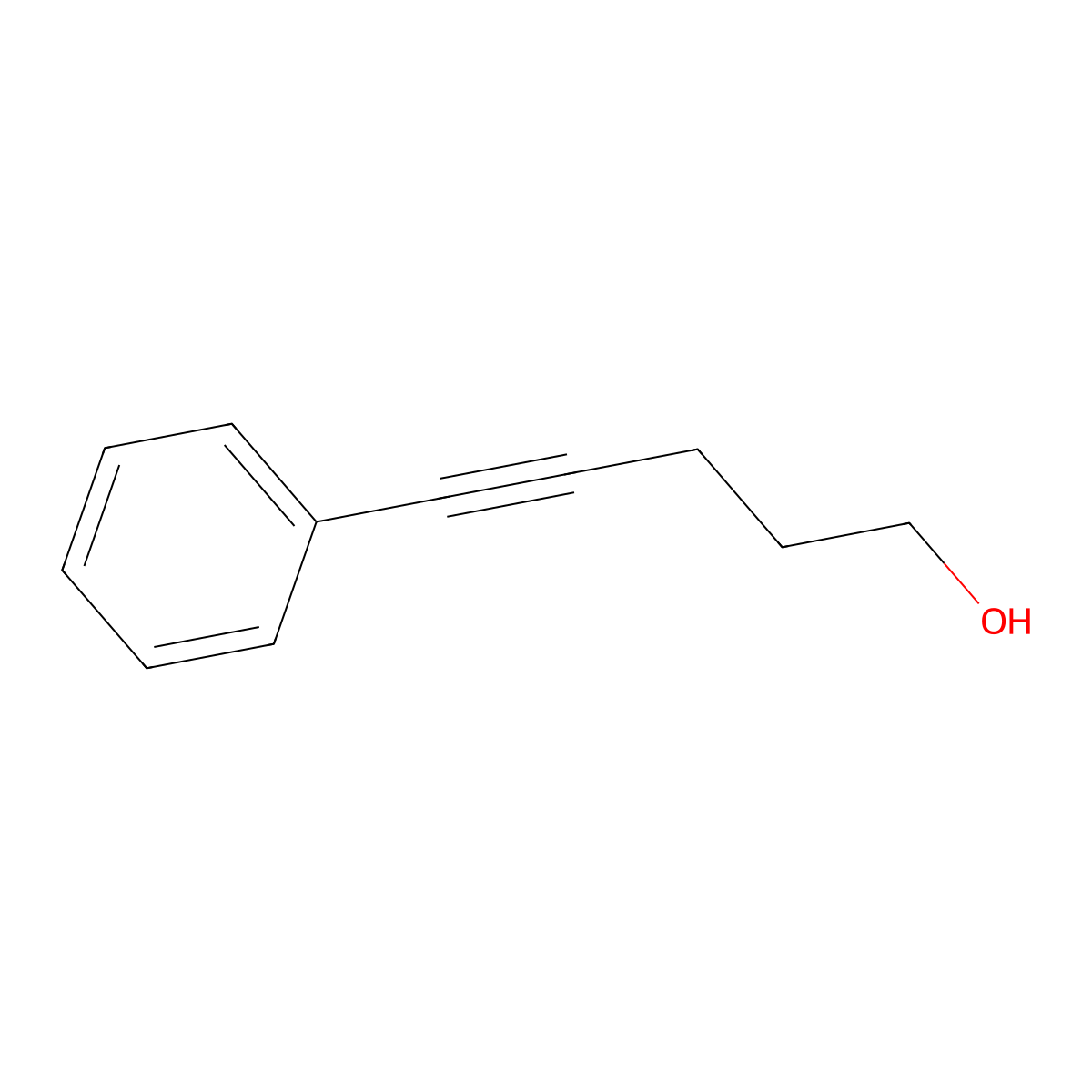 5-Phenyl-4-pentyn-1-ol molecular structure, CAS 24595-58-2