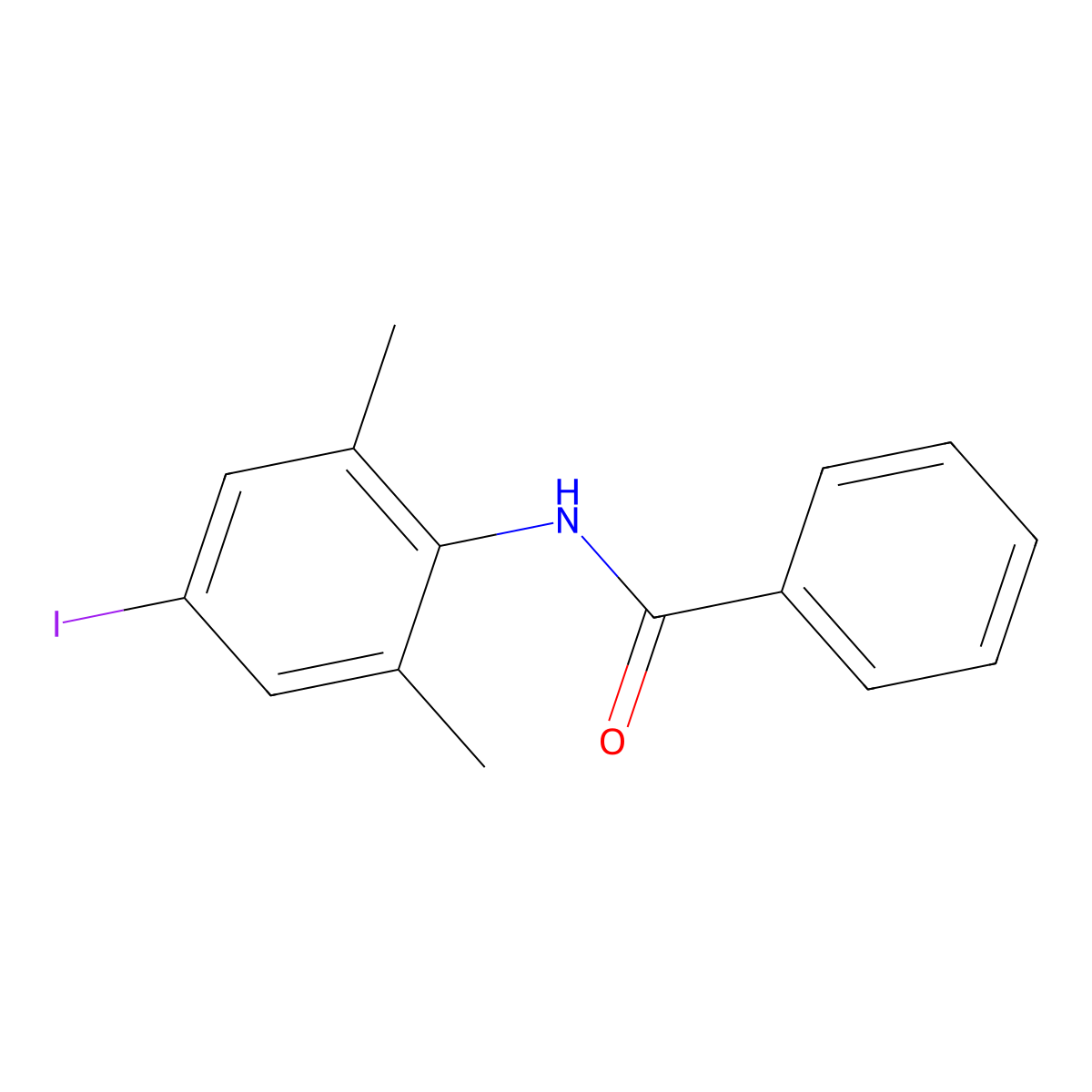 N-(4-iodo-2,6-dimethylphenyl)benzamide molecular structure, CAS 24596-27-8