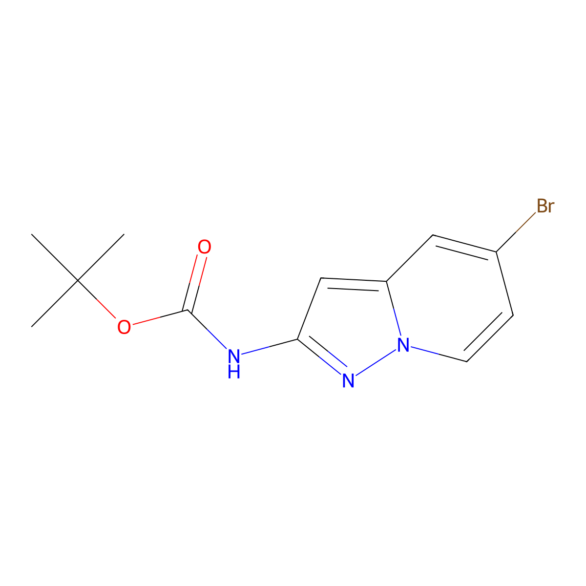 1,1-Dimethylethyl N-(5-bromopyrazolo[1,5-A]pyridin-2-YL)carbamate molecular structure, CAS 2459635-19-7