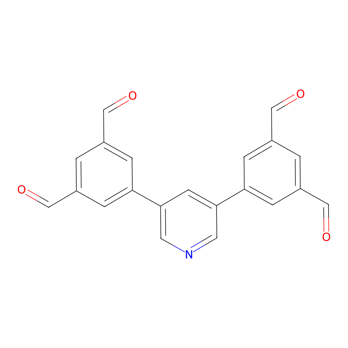 5,5'-(Pyridine-3,5-diyl)diisophthalaldehyde molecular structure, CAS 2459652-62-9