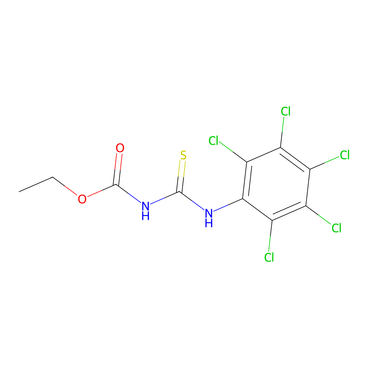 ethyl N-[(2,3,4,5,6-pentachlorophenyl)carbamothioyl]carbamate molecular structure, CAS 2459655-43-5