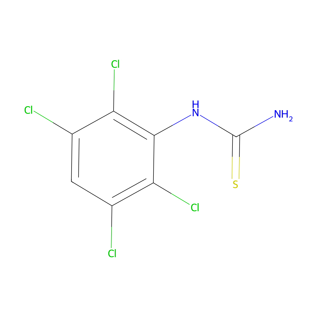 (2,3,5,6-Tetrachlorophenyl)thiourea molecular structure, CAS 2459674-97-4