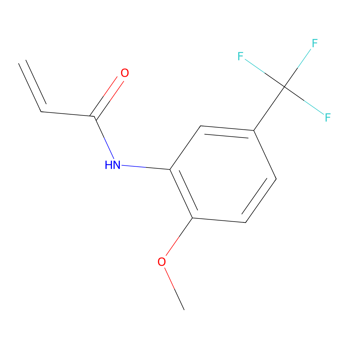 N-[2-methoxy-5-(trifluoromethyl)phenyl]prop-2-enamide molecular structure, CAS 2459725-66-5