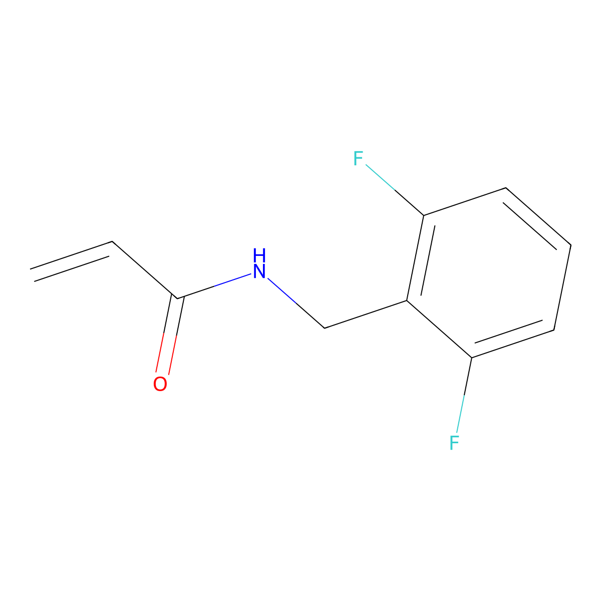 N-[(2,6-difluorophenyl)methyl]prop-2-enamide molecular structure, CAS 2459725-69-8