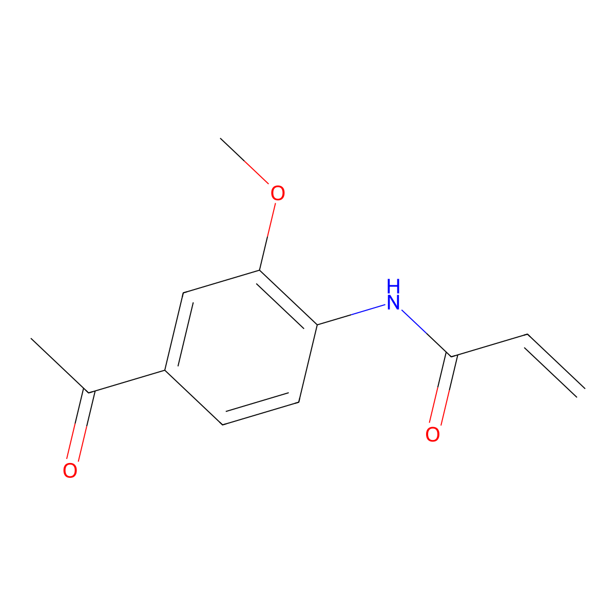 N-(4-acetyl-2-methoxyphenyl)prop-2-enamide molecular structure, CAS 2459725-72-3