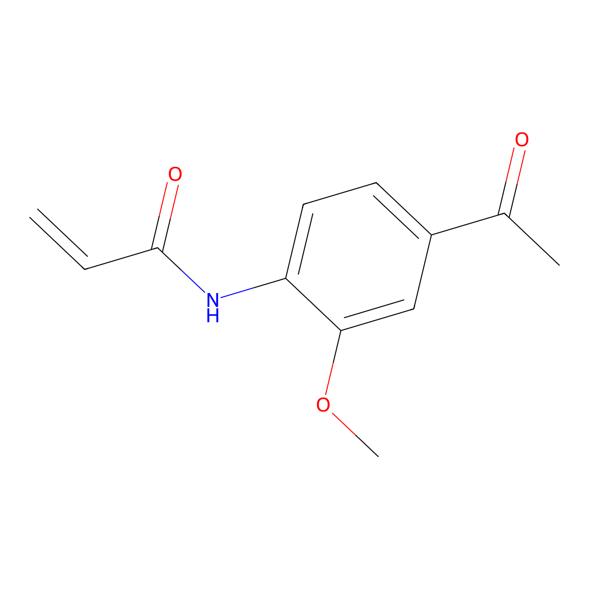 N-(4-acetyl-2-methoxyphenyl)prop-2-enamide molecular structure, CAS 2459725-72-3