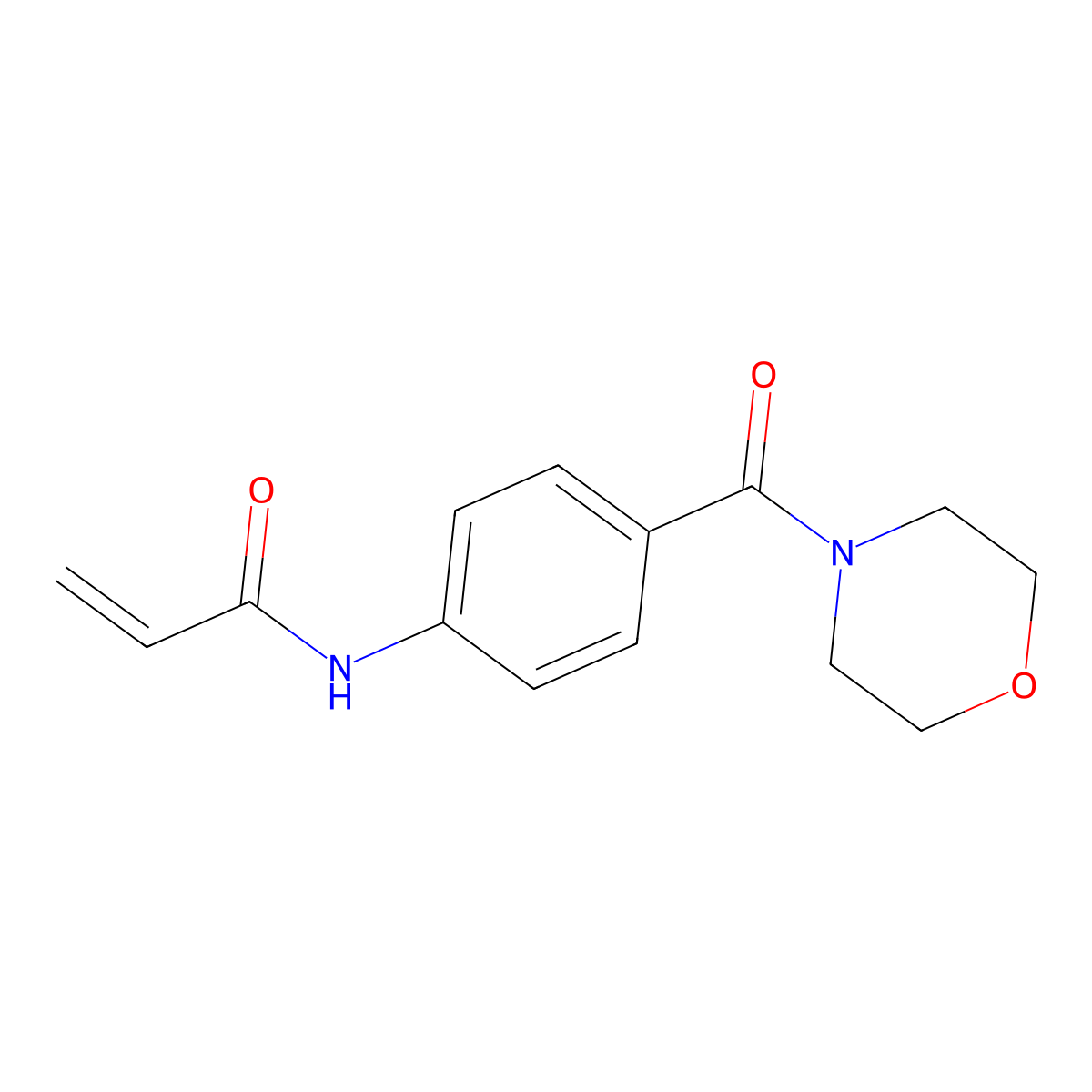 N-[4-(morpholine-4-carbonyl)phenyl]prop-2-enamide molecular structure, CAS 2459725-81-4