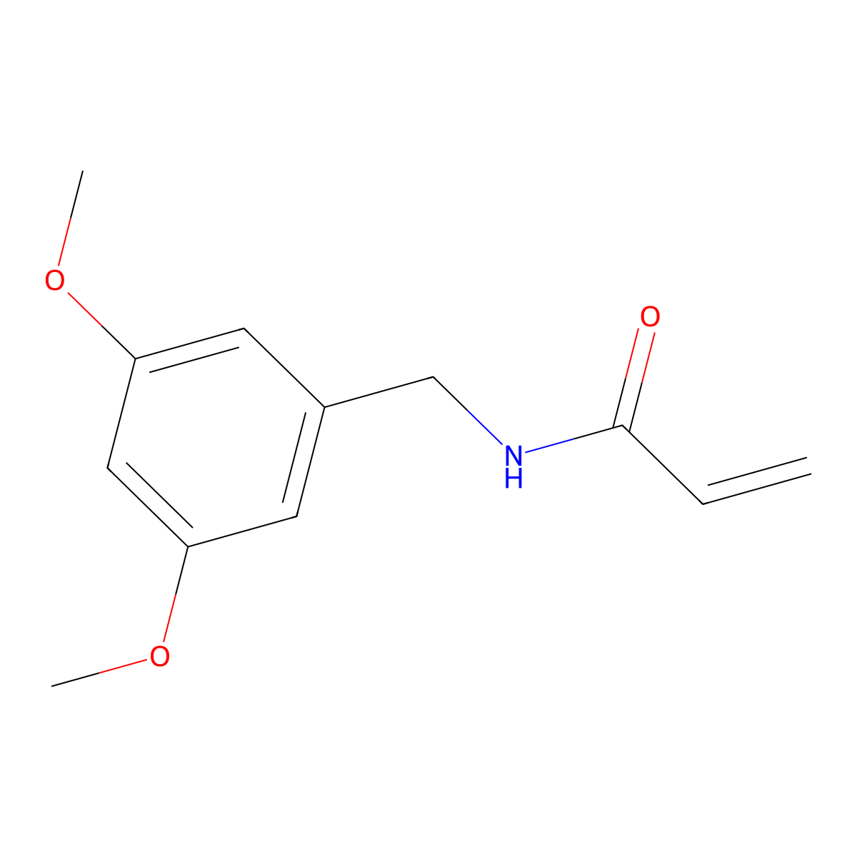 N-[(3,5-dimethoxyphenyl)methyl]prop-2-enamide molecular structure, CAS 2459725-83-6