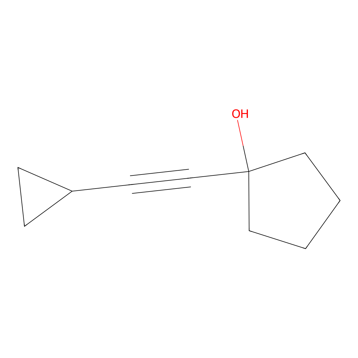 1-(2-Cyclopropylethynyl)cyclopentanol molecular structure, CAS 2459883-94-2