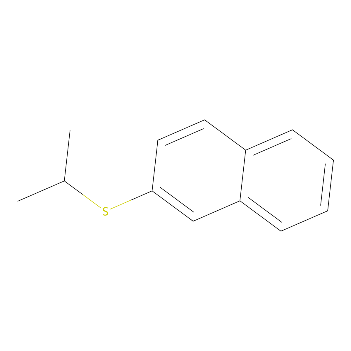 2-[(Propan-2-yl)sulfanyl]naphthalene molecular structure, CAS 24599-55-1