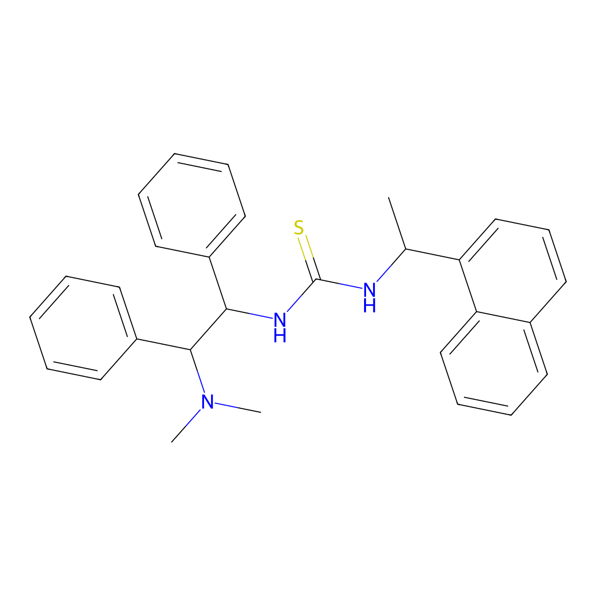 1-((1S,2S)-2-(Dimethylamino)-1,2-diphenylethyl)-3-((R)-1-(naphthalen-1-yl)ethyl)thiourea molecular structure, CAS 2459945-90-3
