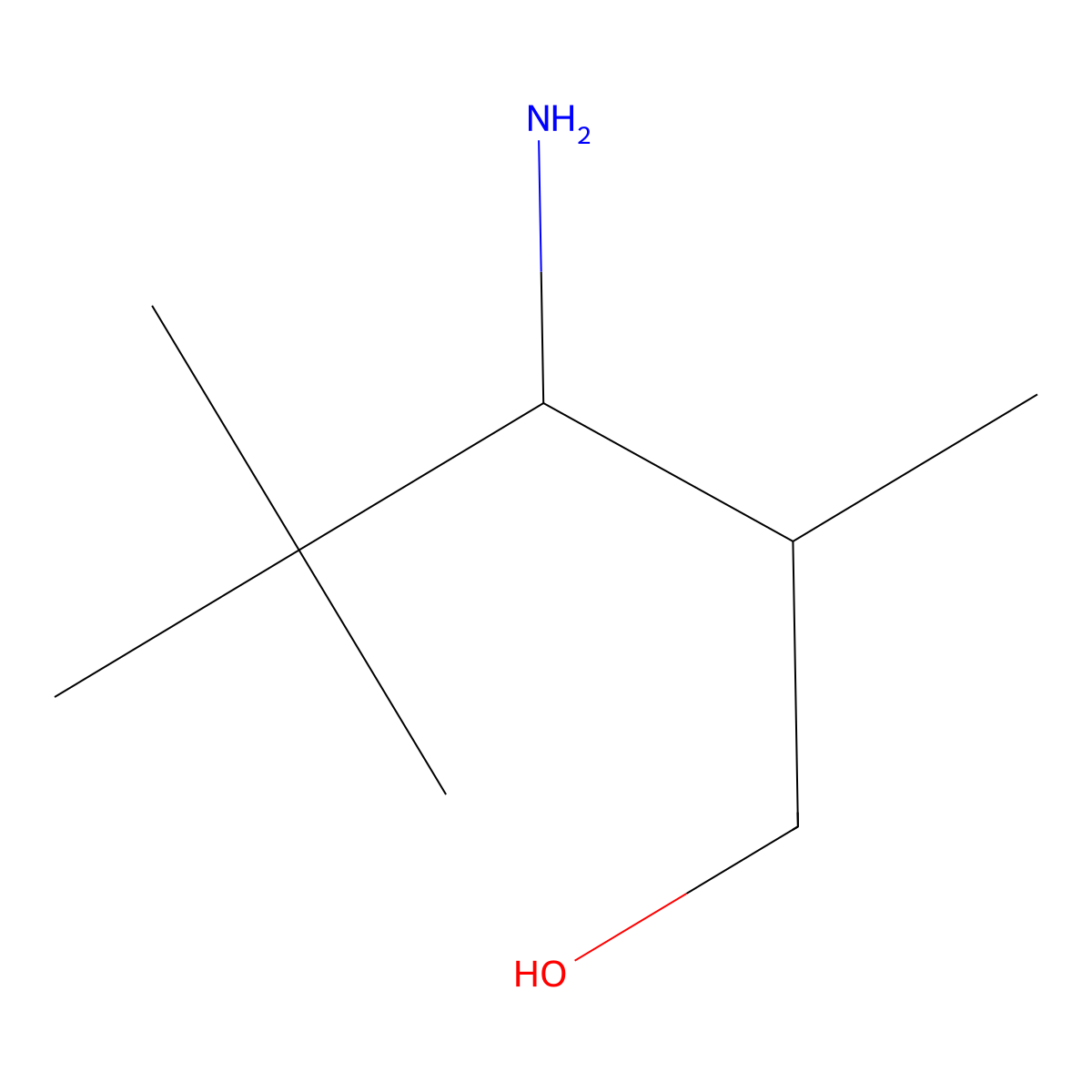 3-Amino-2,4,4-trimethylpentan-1-ol molecular structure, CAS 2459962-91-3