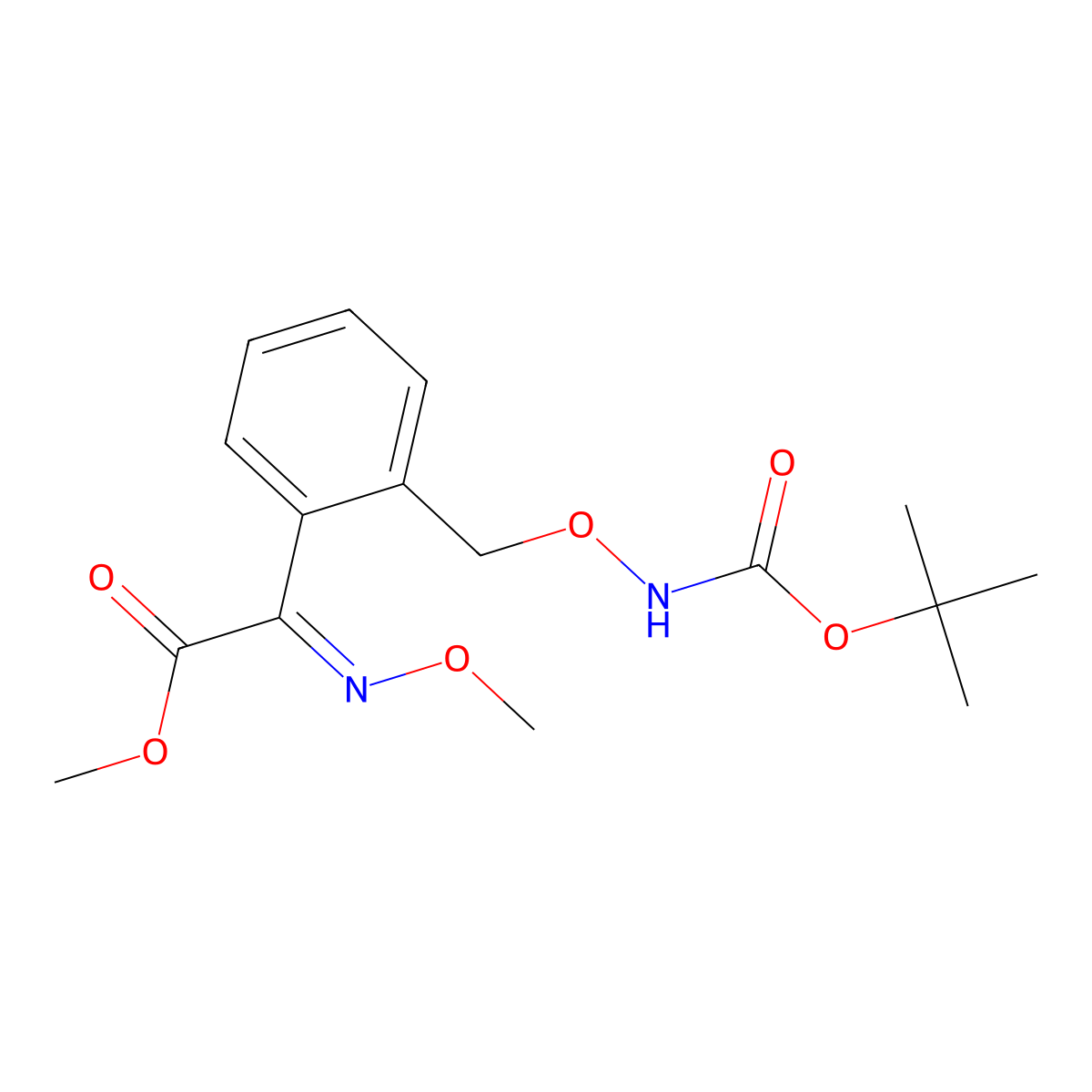 (E)-Methyl 2-(2-((((tert-butoxycarbonyl)amino)oxy)methyl)phenyl)-2-(methoxyimino)acetate molecular structure, CAS 2459977-70-7