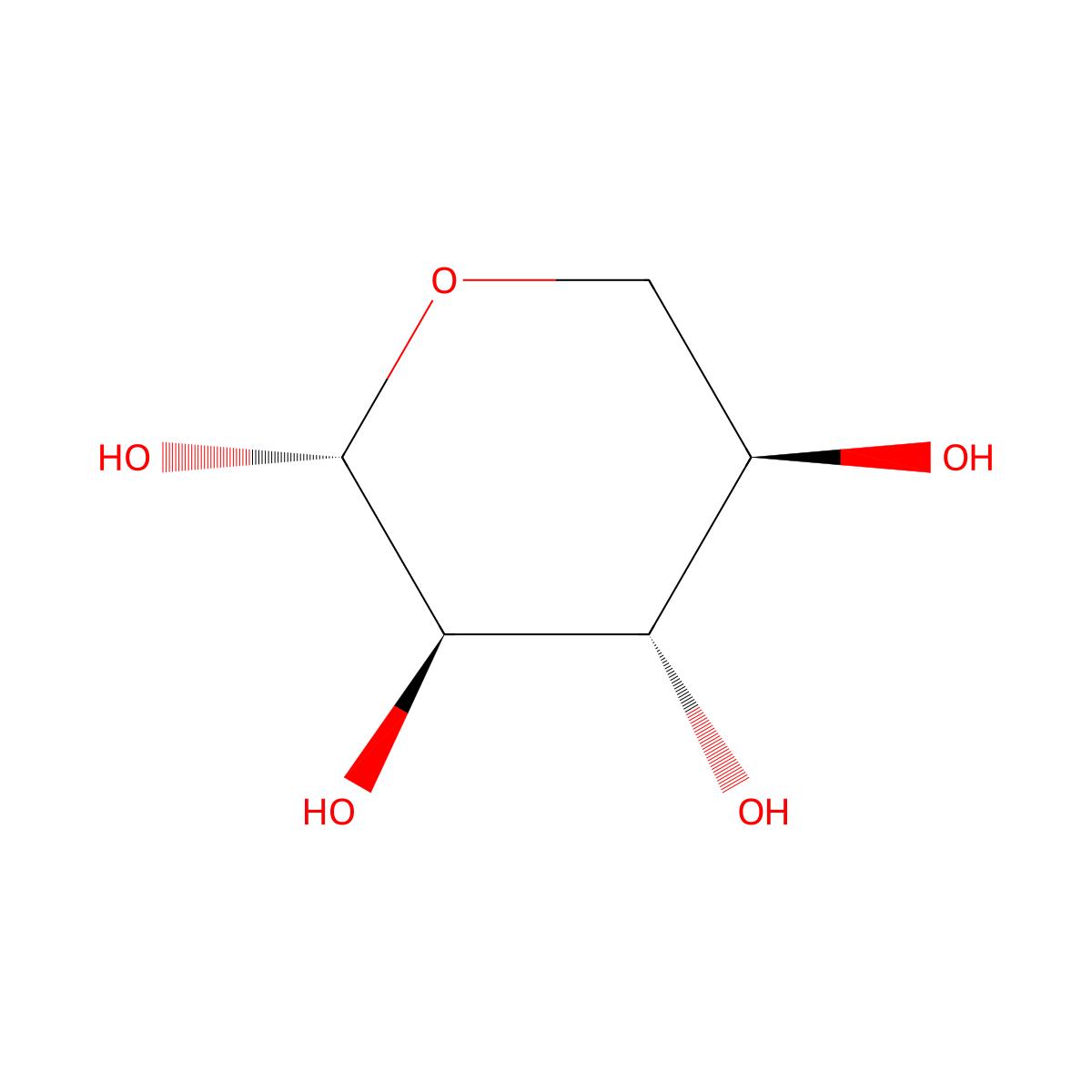 Beta-D-Xylopyranose molecular structure, CAS 2460-44-8