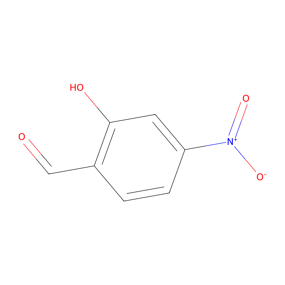 2-Hydroxy-4-nitrobenzaldehyde molecular structure, CAS 2460-58-4
