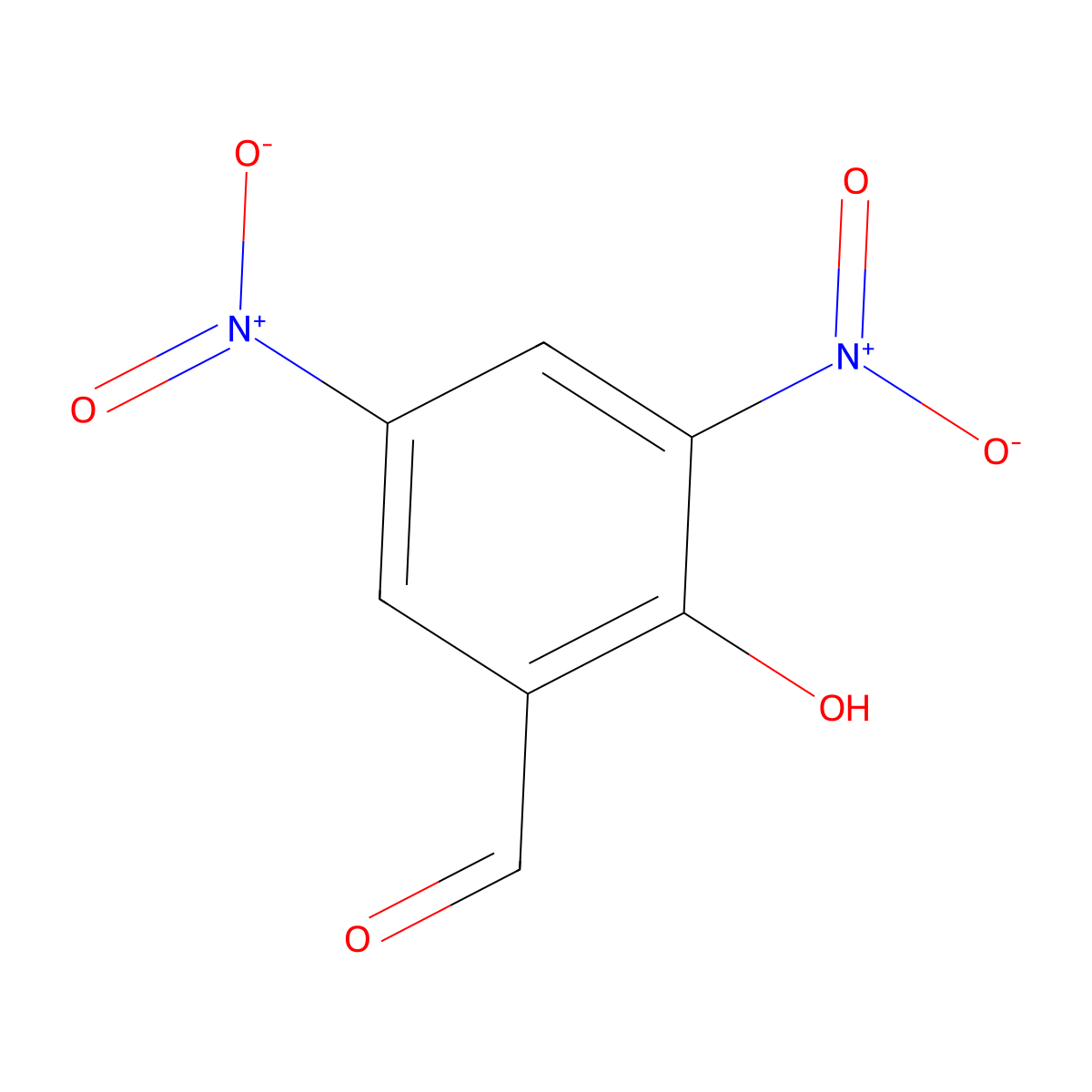 3,5-Dinitrosalicylaldehyde molecular structure, CAS 2460-59-5