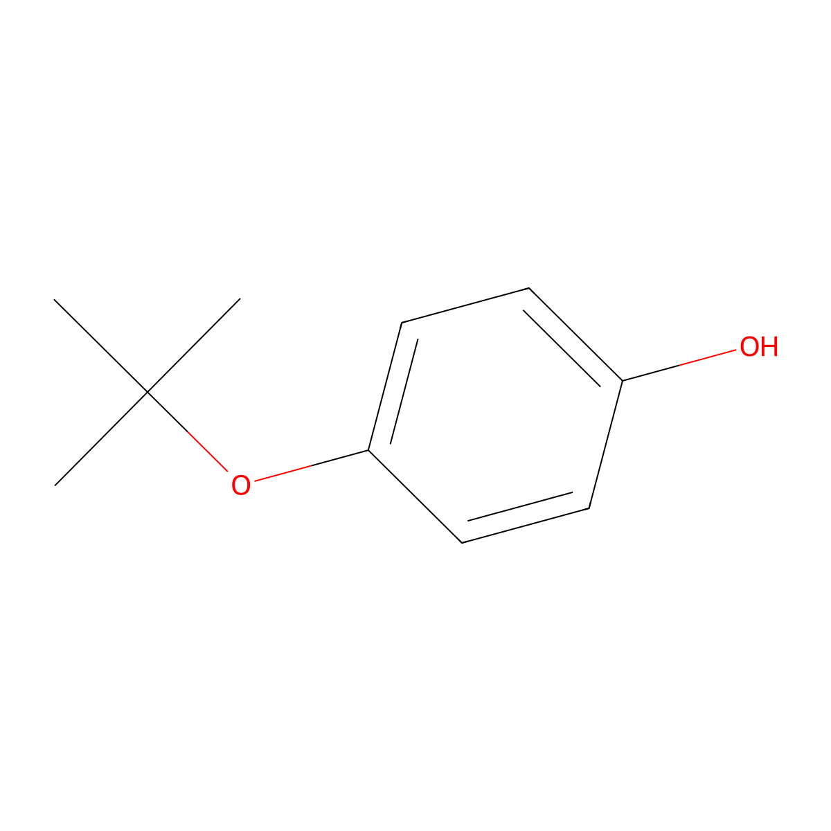 p-Tert-butoxyphenol molecular structure, CAS 2460-87-9