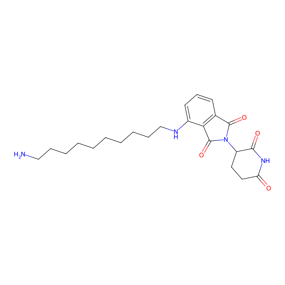 4-(10-Aminodecylamino)-2-(2,6-dioxo-3-piperidyl)isoindoline-1,3-dione molecular structure, CAS 2460022-52-8